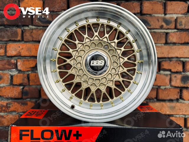 NEW # BBS RS R15 8J 4x114,3 Gold Machine Lip