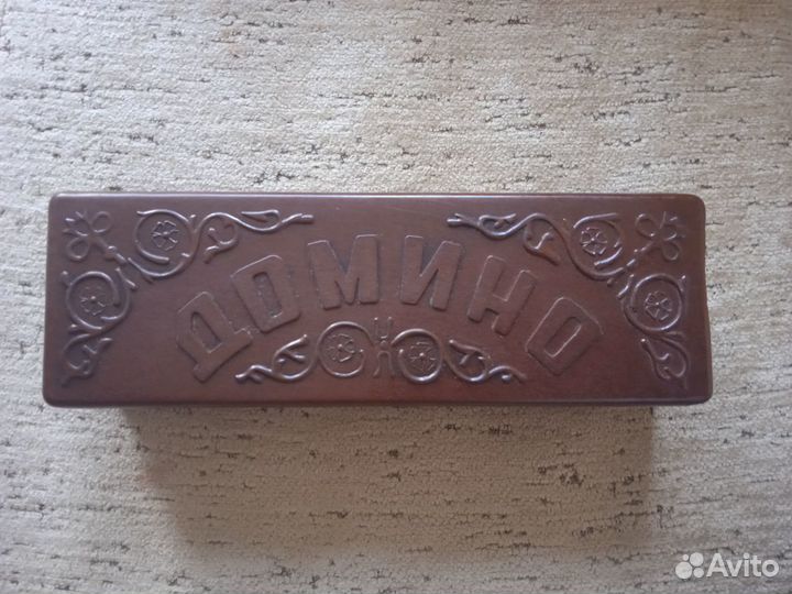 Домино с коробкой. Черный карболит. СССР