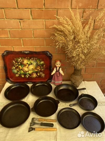 Чугунная сковорода СССР бу