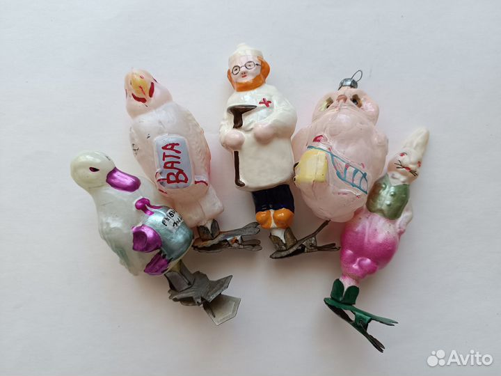 Елочные игрушки СССР советские фигурки