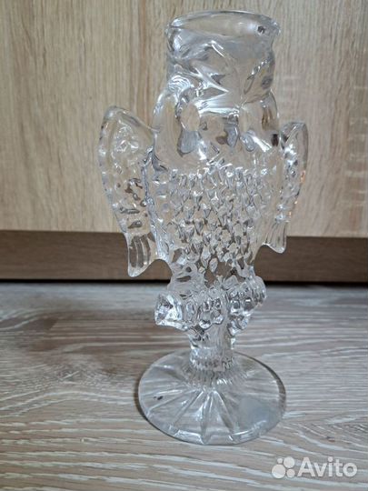 Хрустальный подсвечник сова