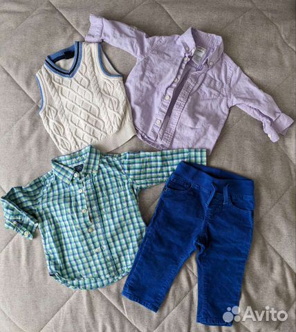 Рубашки, брюки, жилет GAP,Gymboree 80 86/12-18 мес