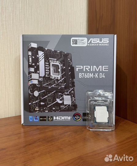 Комплект Asus B760m + Intel i5 12400 (новые)