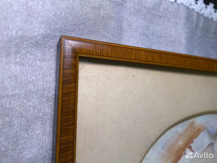 Антикварная акварель Англия 1914