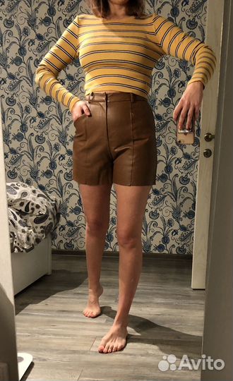 Шорты женские эко кожа