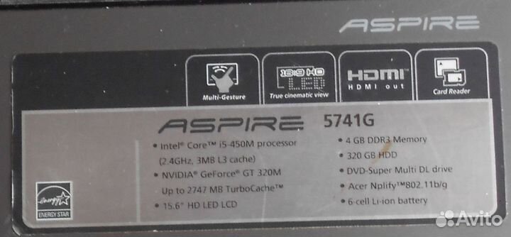 Ноутбук Acer Aspire 5741 NEW71 Intel Core i5
