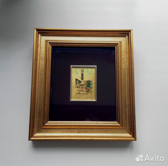 Картина. Миниатюра на золоте. Италия