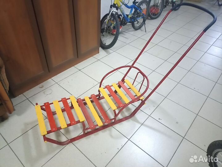 Детские санки двухместные