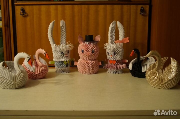 Лебедь, зайчик и свинка. Модули