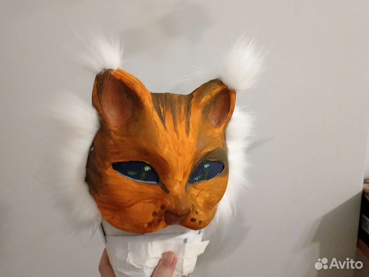 Маска для квадробики, маска кошки, фурри
