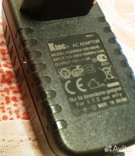 Блоки питания (адапторы) 12 Вольт, 9 В, 4.5В, 3В