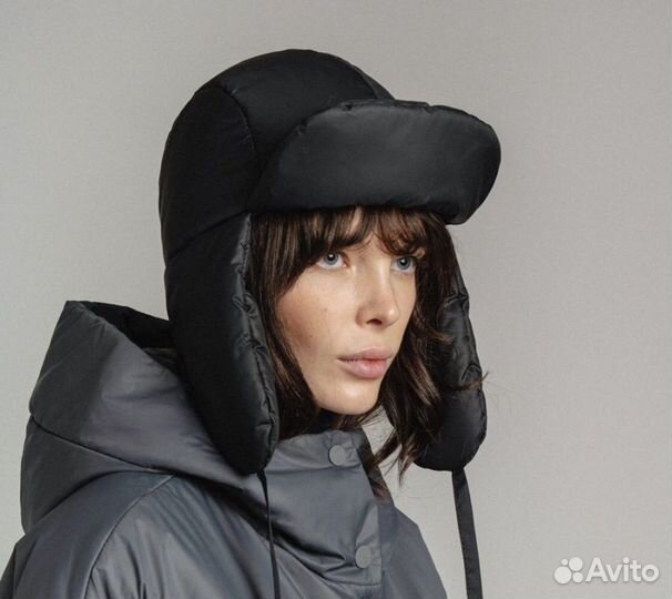 Шапка ушанка зимняя женская