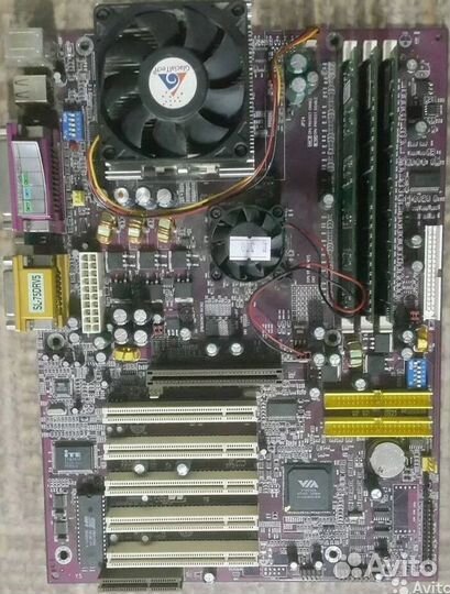 Комплект мат.платы+процессор+память+вентилятор