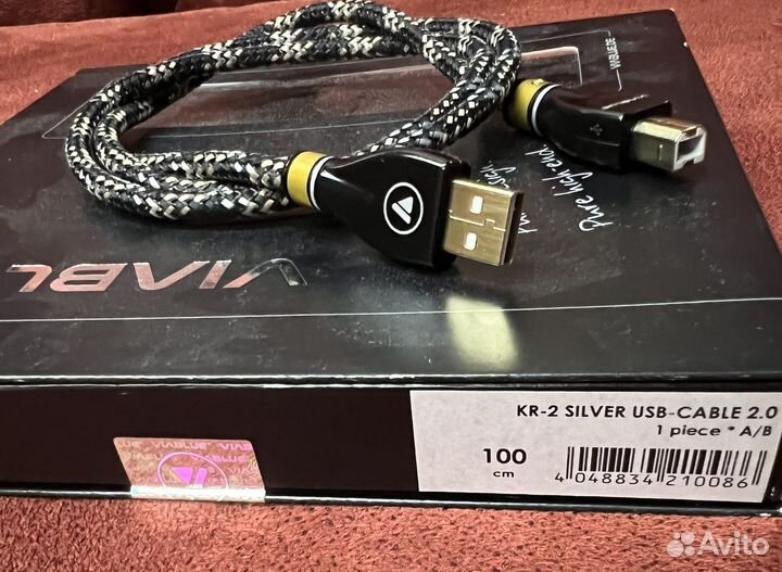 Кабель USB Via Blue Silver, Germany.1m