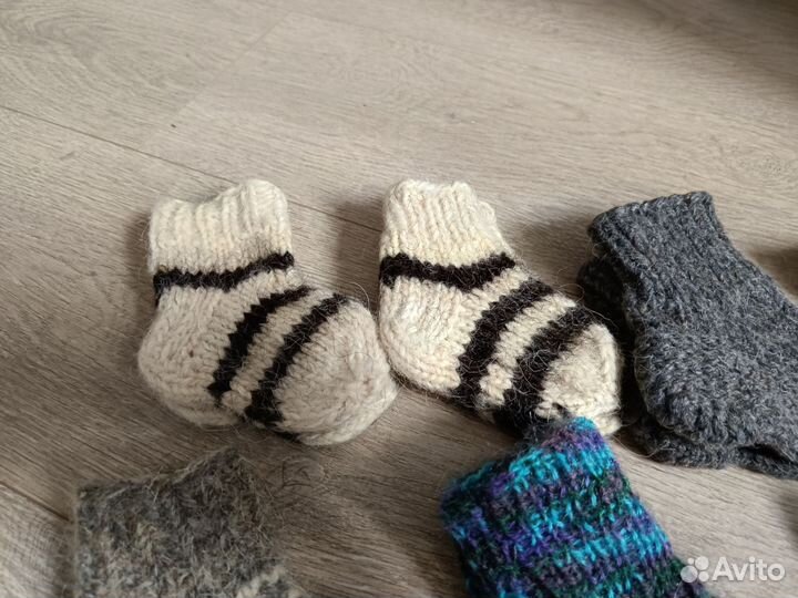 Носки детские шерстяные, пинетки