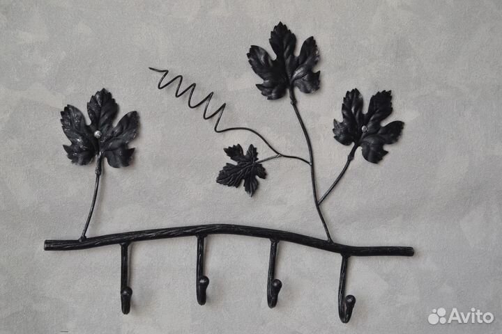 Вешалки настенные кованные из металла - 2 шт