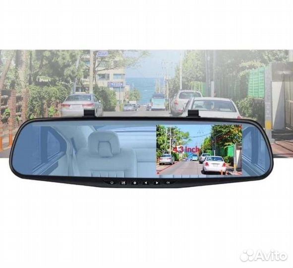 Видеорегистратор зеркало с камерой заднего вида