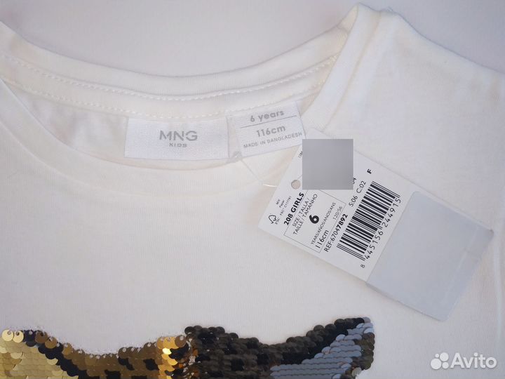 Футболки Zara, Mango 116см, Новые