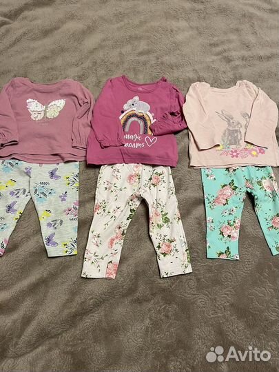 Вещи на девочку 74 на 9 мес