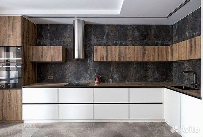 Кухонный гарнитур угловой в потолок на заказ