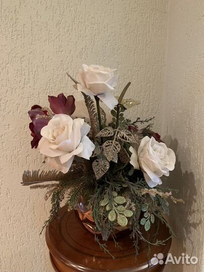 Букет цветов искуственный в вазе