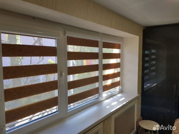 Рулонные шторы день ночь зебра W04595-Х82051