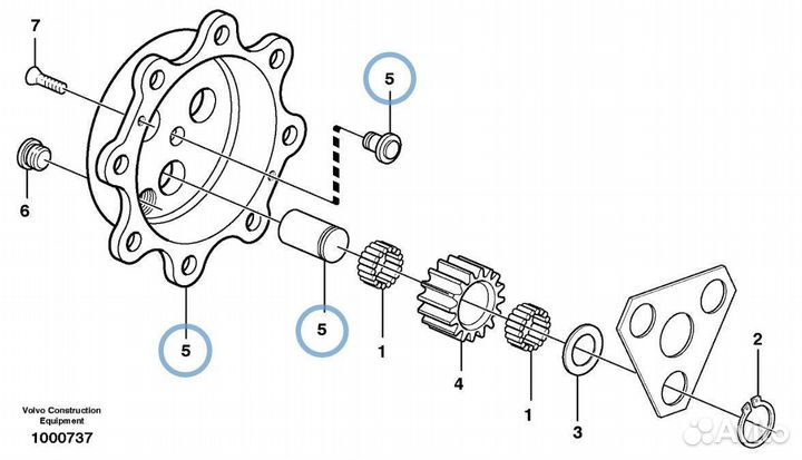 066855 Планетарный бортовой редуктор в сборе
