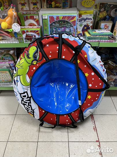 Тюбинг ватрушка для катания 107 см. Красный