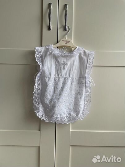 Рубашка, одежда на крещение 56-68