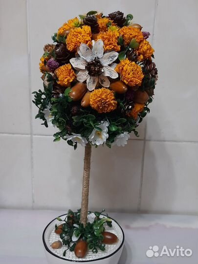 Топиарий-букет из природных материалов