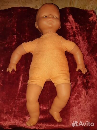 Кукла пупс гдр текстиль-резина