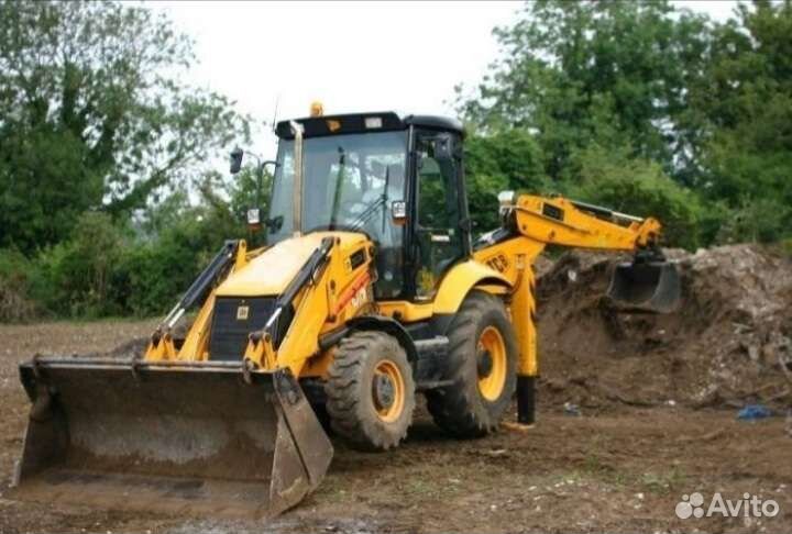 Услуги эксковатора-погрузчика