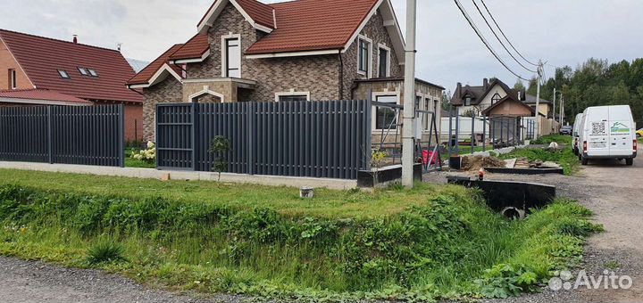 Забор из профнастила и евроштакетника под ключ