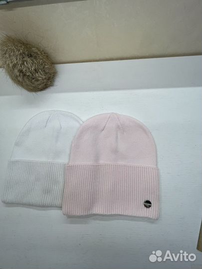 Шапка розовая шапка белая