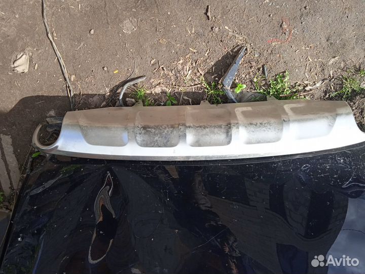 Хром заднего бампера Ауди олроуд