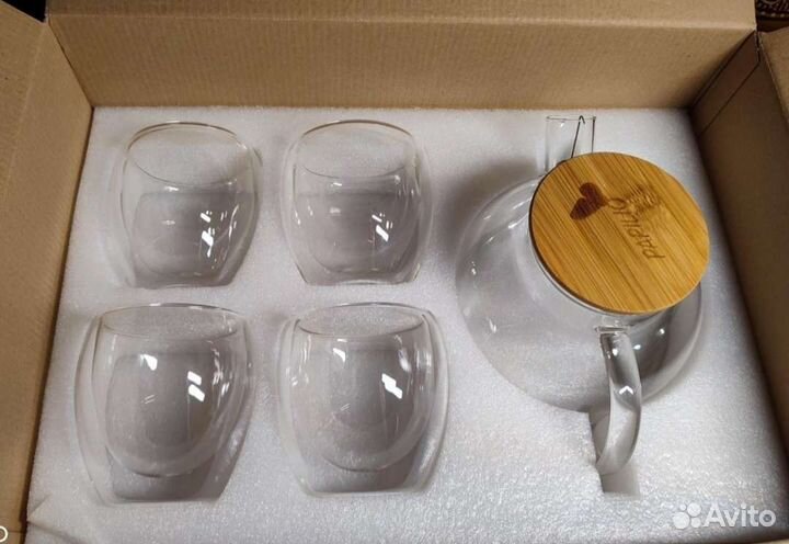 Новый набор чайник +стаканы