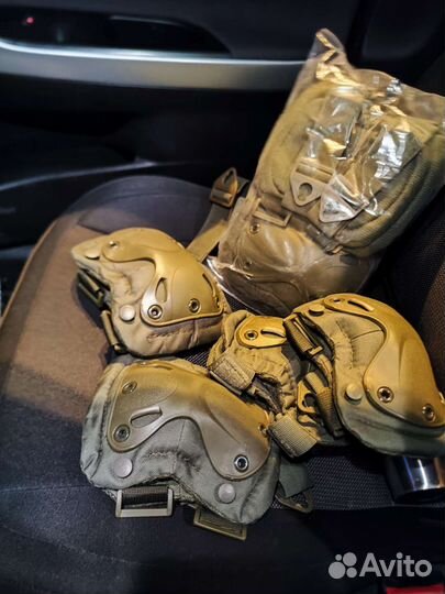 Наколенники и налокотники военные комплект зеленые