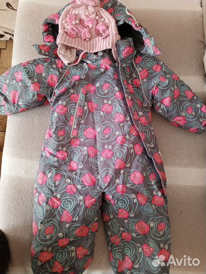 Зимний комбинезон для девочки 74 80