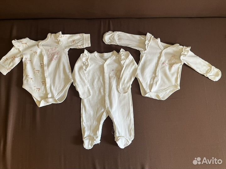 Большой пакет вещей на девочку от 0 до 3 месяцев