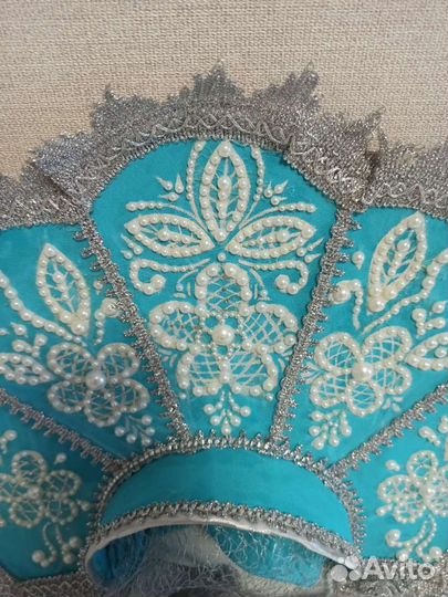 Новогодний костюм Кокошник Корона Снегурочка