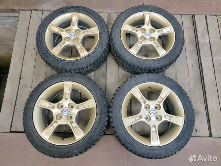 Комплект зимней резины диски от Mazda 323f BJ R15