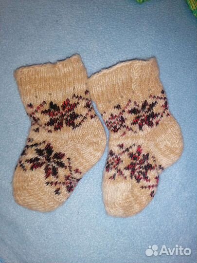 Теплые шерстяные носочки
