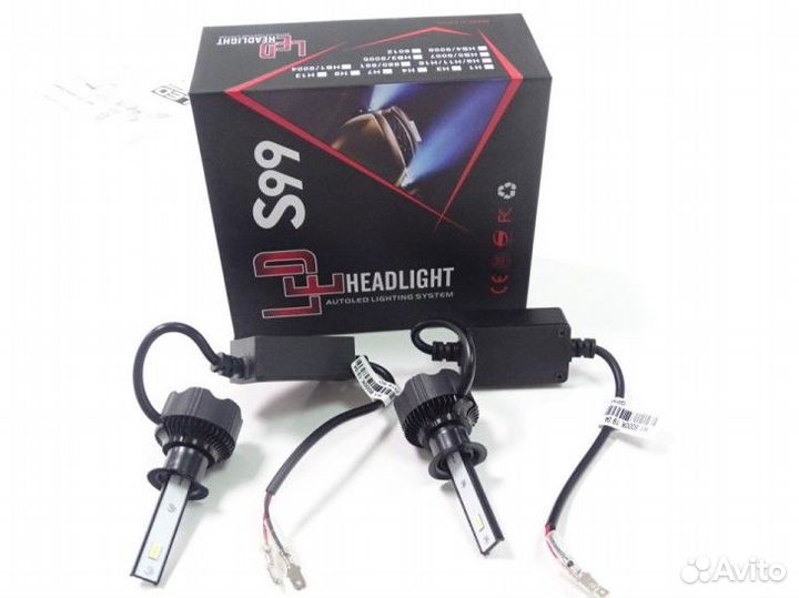 Лампа H1 8-48V LED 6000K/9000LM со стабилизатором