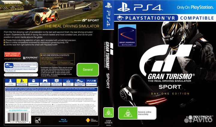 Диск PS4 gran turismot sport