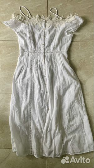 Платье, сарафан летнее, белое, р. 44
