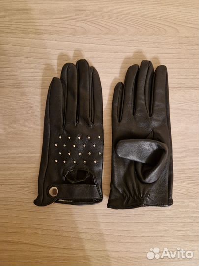 Перчатки женские кожаные без подклада