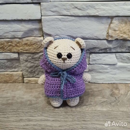 Вязаный мишка, игрушки ручной работы