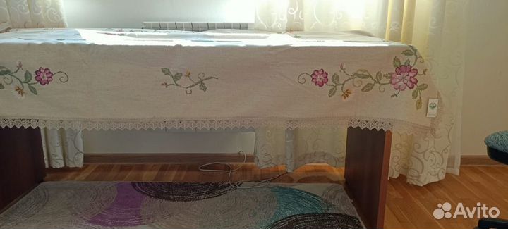 Скатерть льняная новая, 178на133см