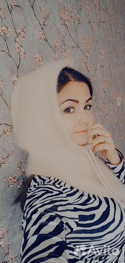 Капор из пуха норки 2х слойный