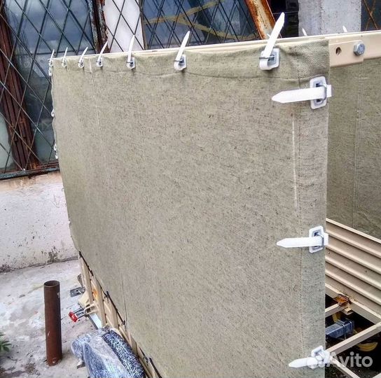 Брезент огнеупорный, утепленный, водостойкий